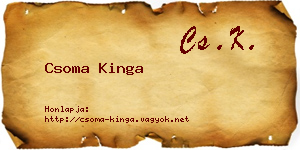 Csoma Kinga névjegykártya